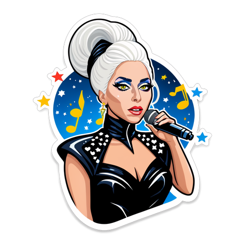 Kohottava Tähtiponnistus: Lady Gaga Loistaa Kiiltävissä Vaatteissa! 🎤⭐