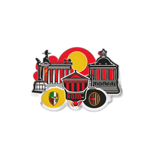 Scéna z městského života v Římě během zápasu AS Roma a AC Milan