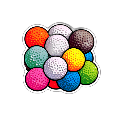 Eğlenceli Rengarenk Golf Topları Tasarımı