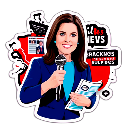Breaking News Sticker Featuring Erin Burnett