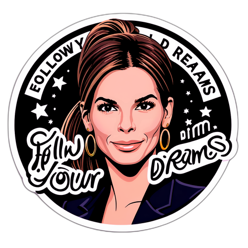 Stickers z Sandra Bullock w stylu lat 90-tych