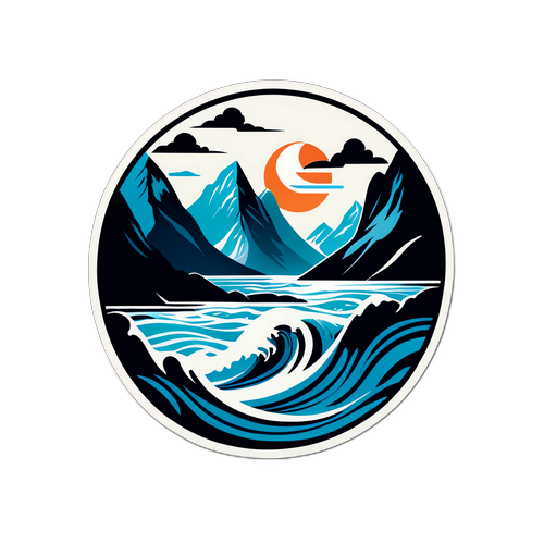 Fjord med VG i Bølgene