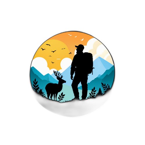 Minimalist Doğa Silüeti Sticker