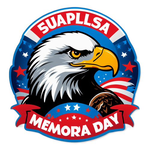 Patriotic Memorial Day USA 2025 Sticker