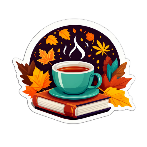 Podzimní atmosféra s horkým čajem