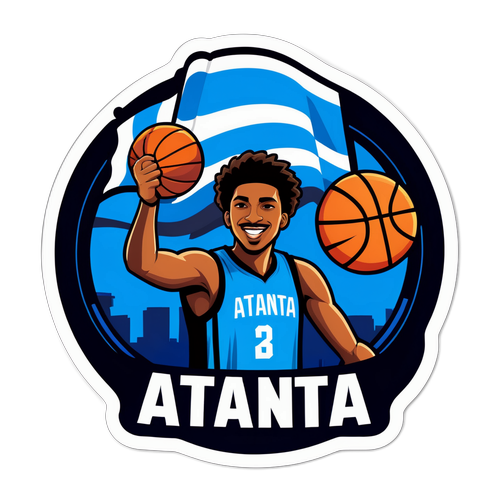 Stiker Penyokong Bola Keranjang Atalanta