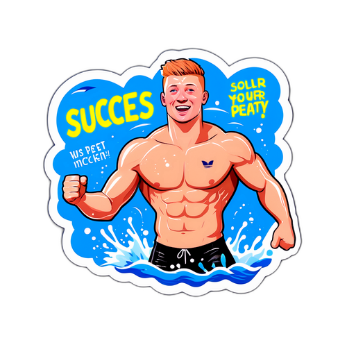 Motiverende animert klistremerke av Adam Peaty