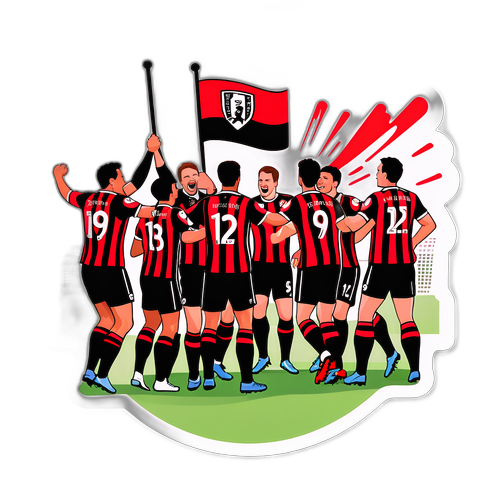 Aufregender Moment aus dem Fußballspiel Bournemouth gegen FC Fulham