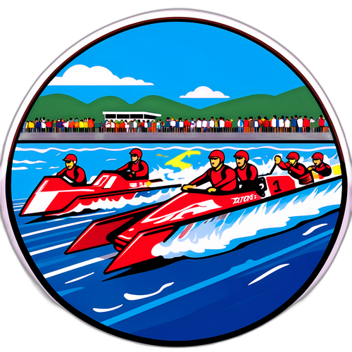 唐津競艇場でのレースシーン