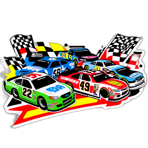 NASCAR Race Scene Sticker