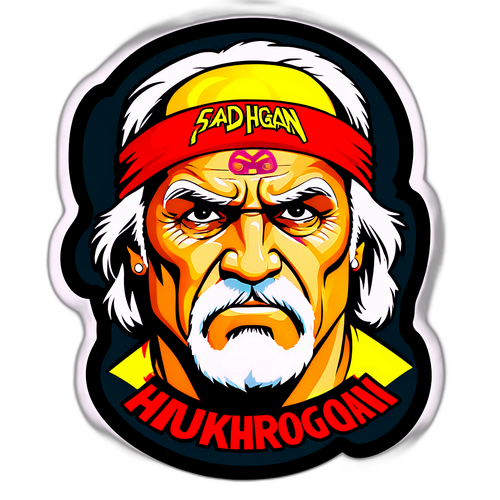 Sticker trist cu Hulk Hogan