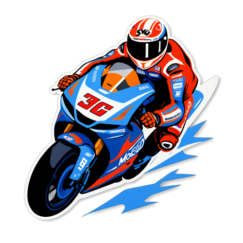 Stiker Pembalap Motor: Menggambarkan Thrill Balapan MotoGP