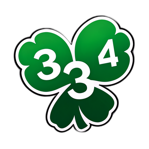 Adesivo de Loteria com Números da Sorte