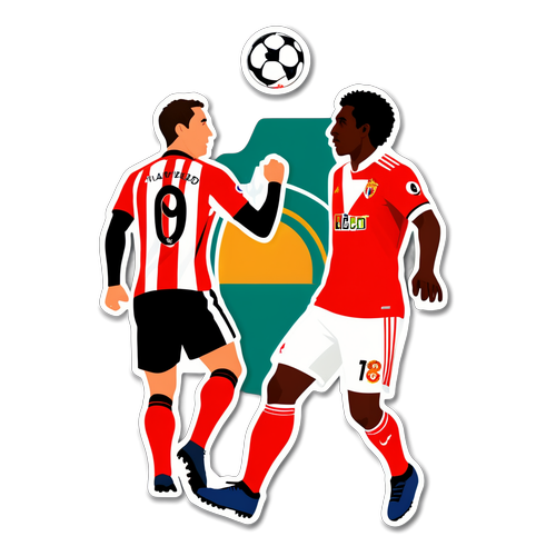 Stiker Menarik Menampilkan Athletic Bilbao vs. Manchester United