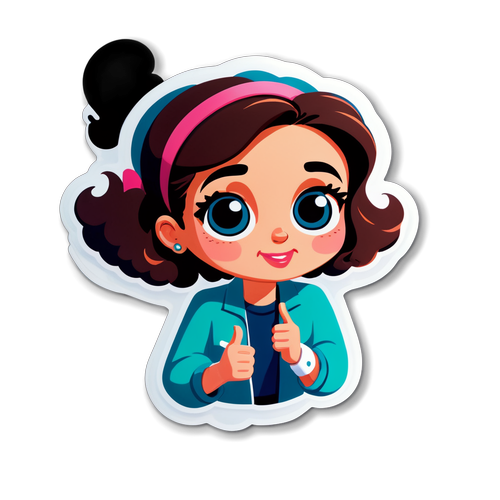 Pam is Here to Spread Joy! Discover the Quirky Sticker That Captures Her Playful Spirit!