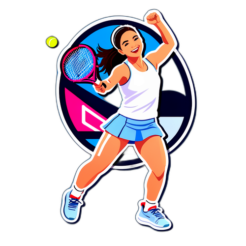 Inspirerende Emma Raducanu Tennis Sticker