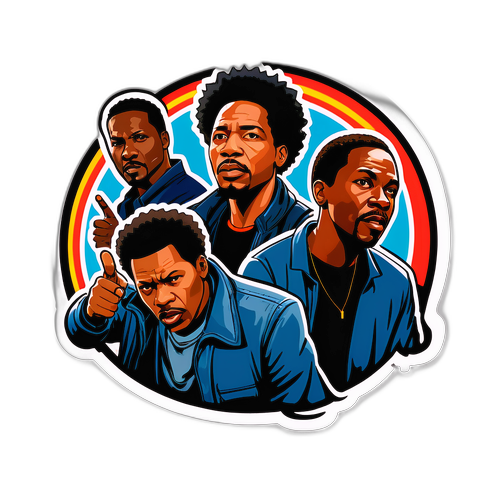 Sticker van een Iconische Scène uit 'The Wire'