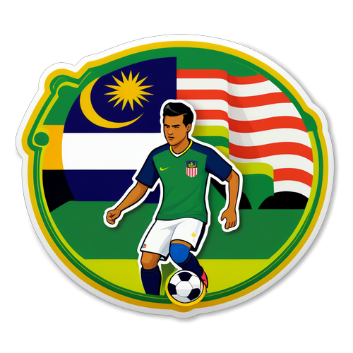 Sentuhan Emas! Sticker Bola Sepak Malaysia yang Menggambarkan Semangat Budaya dan Kemenangan!