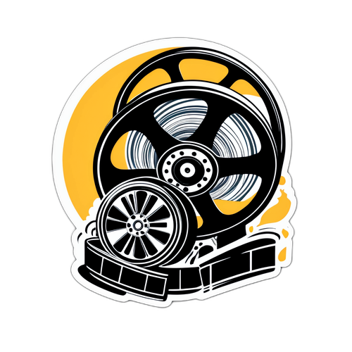 Filmrulle Med Ikoniske Film Symboler
