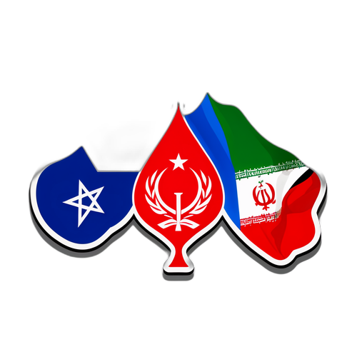 Stiker Simbolik Iran dan Israel