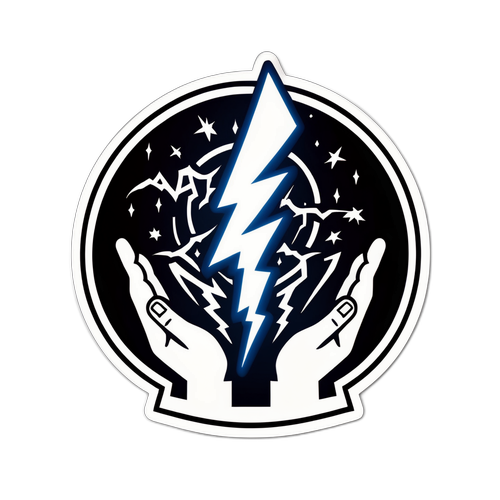 雷の後の沈黙を象徴するステッカー