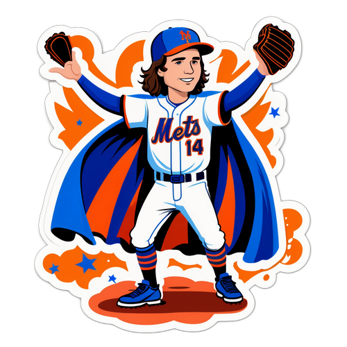 Superhero Jacob deGrom on the Mound
