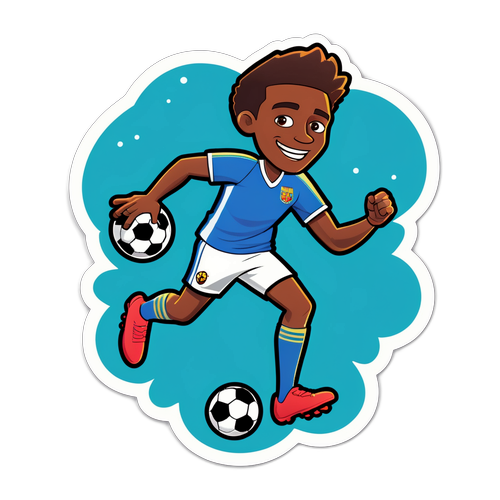 מדבקת כדורגל מצחיקה