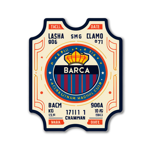 Vintageticket voor een Barca-wedstrijd