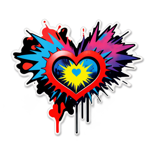 Punk Love: My Chemical Romance Heart Sticker