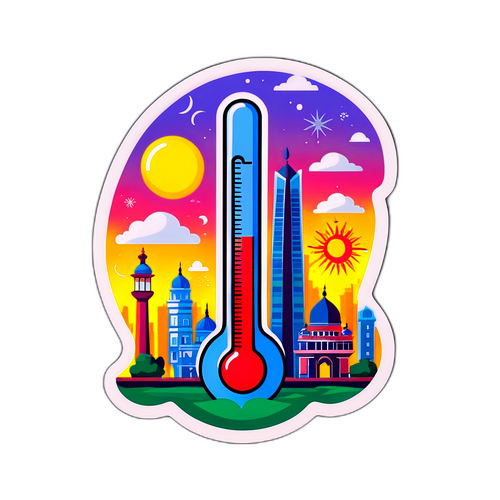 दिल्ली का तापमान स्टिकर