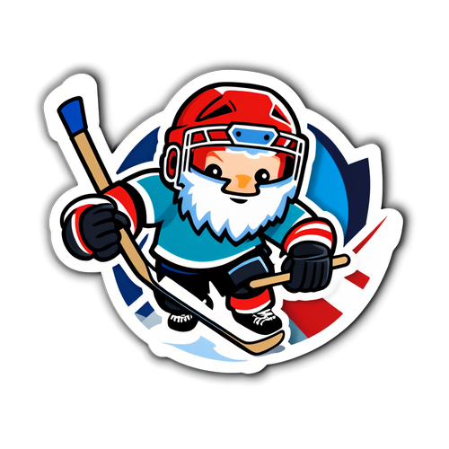 Lebendiger Sticker-Design für die Eishockey-Weltmeisterschaft 2025