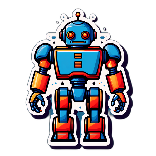 优雅智能机器人的贴纸