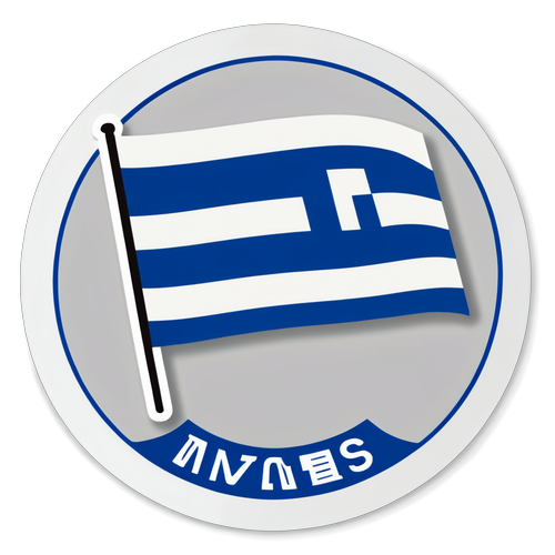 Αυτοκόλλητο με το λογότυπο του Protothema και ελληνική σημαία