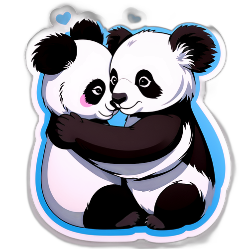 Malambing na Panda at Koala na Magkaibigan