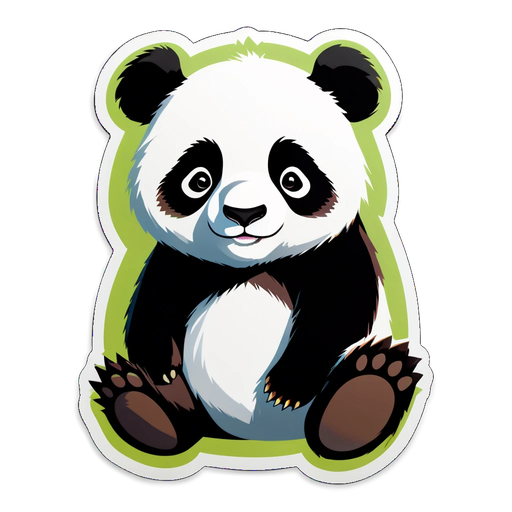 Unleash the Cuteness! Adorable Panda Sticker That Will Melt Your Heart!