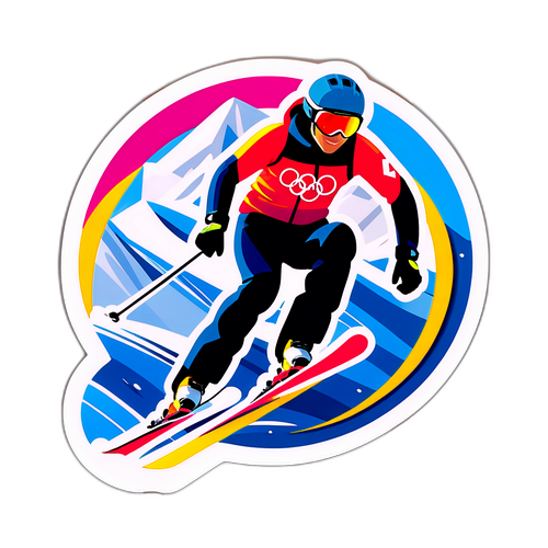 Hình dán trượt tuyết Olympic 2026