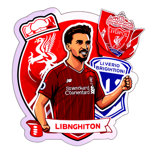 สติ๊กเกอร์เกียรติยศสำหรับการแข่งขันลิเวอร์พูล vs ไบรท์ตัน