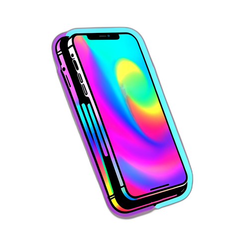 Autocollant futuriste représentant l'iPhone 18