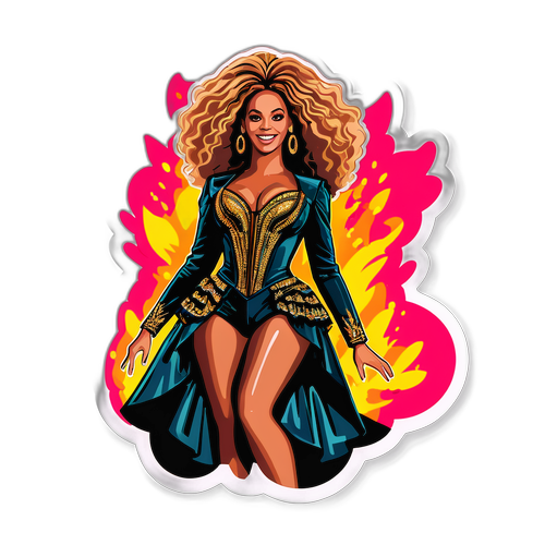 Autocollant créatif de Beyoncé en spectacle
