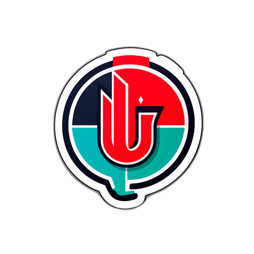 Nowoczesna naklejka z logo TVP Info