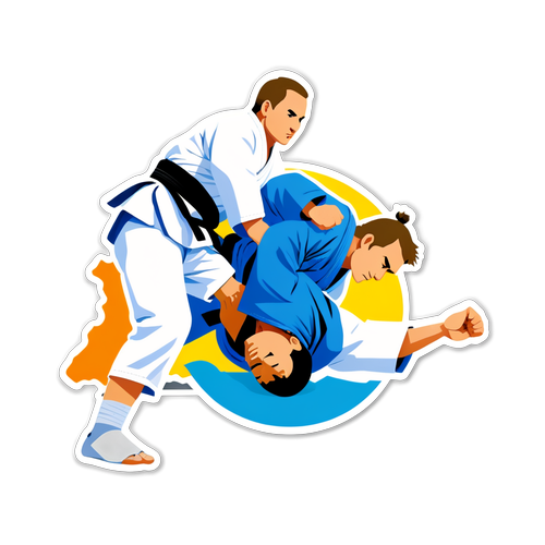 Ontdek de Kracht van Judo: Matthias Casse's Waza Ari Sticker die je Trots Laat Voelen!