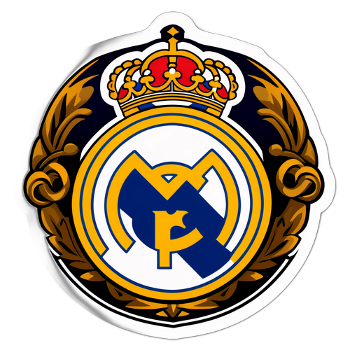 Real Madrid logó és trófeák sticker