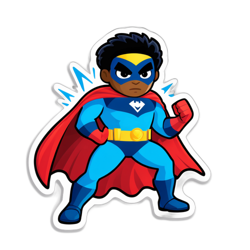 Sticker Estevao Siêu Nhân