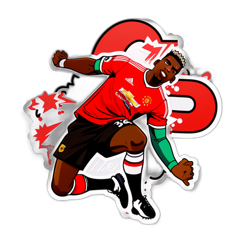 Sticker ya Cartoon ya Paul Pogba