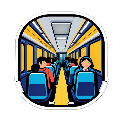 지하철 4호선 내부 풍경 스티커
