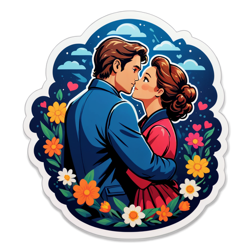 Romantischer Moment aus 'Sturm der Liebe' mit blühenden Blumen
