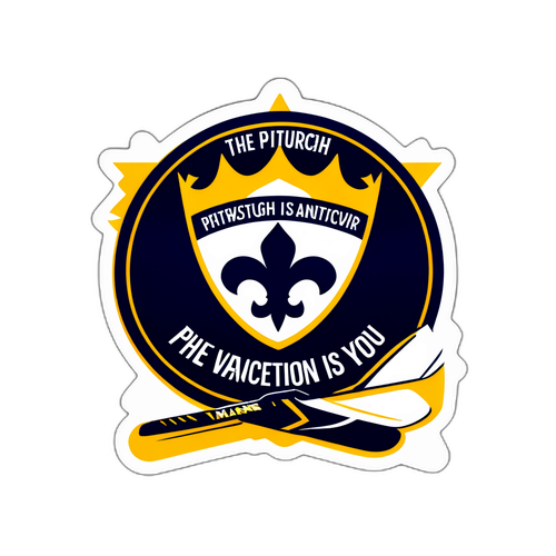 Стикер с эмблемой хоккейных команд Питтсбурга и Ванкувера