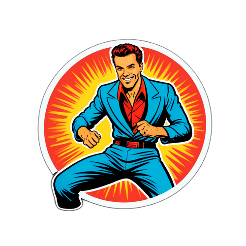 Retro-sticker van Benjamin Duhamel in actie