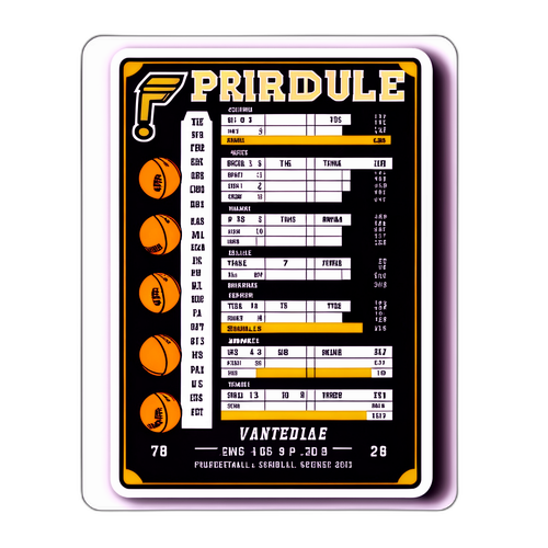 Purdue Basketball Schedule Retro Sticker