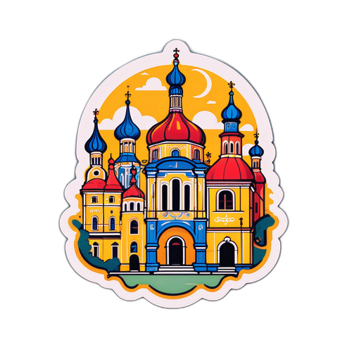 Смішна наліпка з символами Чернівців